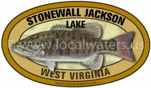 Stonewall Jackson Lake sticker Smallmouth bass West Virginia decal