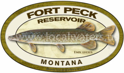 Fort Peck Reservoir Northern Pike Fishing Sticker Montana Decal Logo