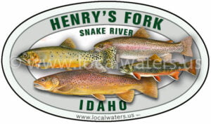 Henry's Fork Grand Slam Trout Fishing Sticker North Fork Salmon River Decal Idaho Logo Fly Fishing