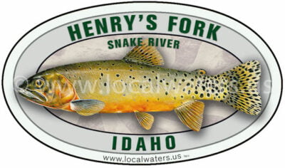 Henry"s Fork Snake River North Fork Cutthroat trout Fishing Sticker Decal Fly Fishing