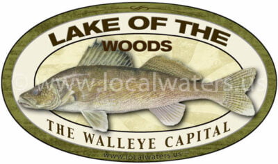 Lake of the Woods the Walleye Capital Sticker Fishing Decal logo
