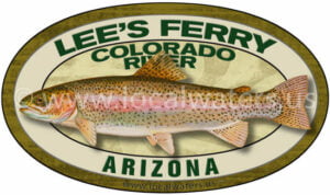 Lee's Ferry Colorado River Fishing Rainbow Trout Sticker Logo Decal Arizona