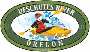 Deschutes River Paddle Sticker, oregon Canoe SUP Kayak Decal